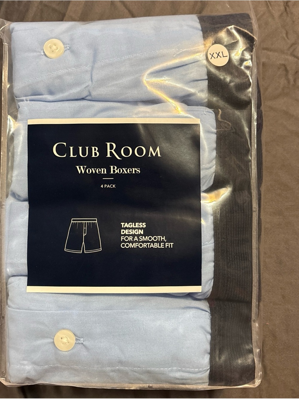 NEW Club Room Woven Boxers - Light Blue (4-Pack) XXL